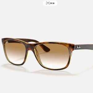Ray Ban RB4181 Wayfarer Sunglass in Light Havana w/ Brown Gradient Lenses